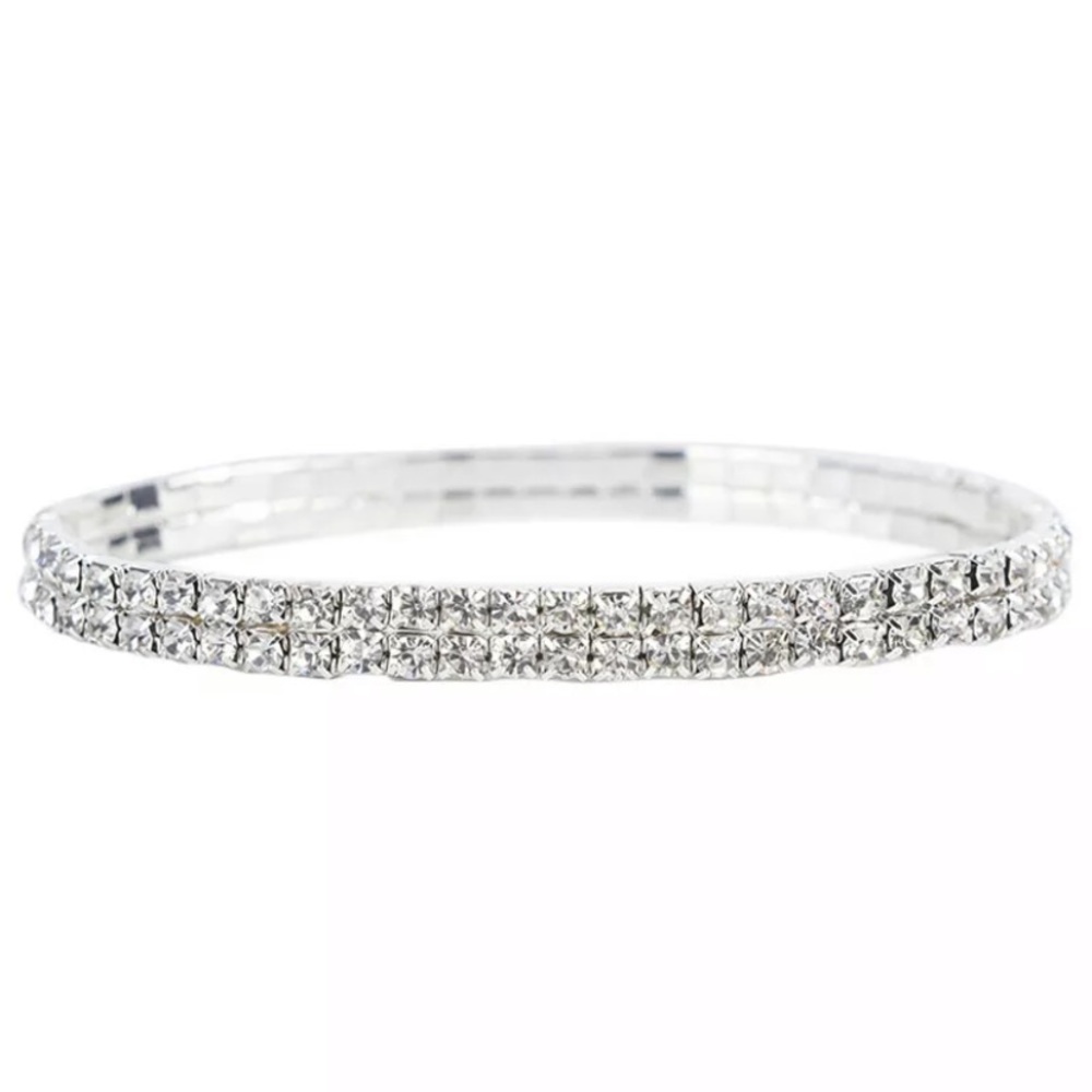 💗 Crystal Ankle Bracelet Stretchy 8”-9.5” NEW - Picture 6 of 9